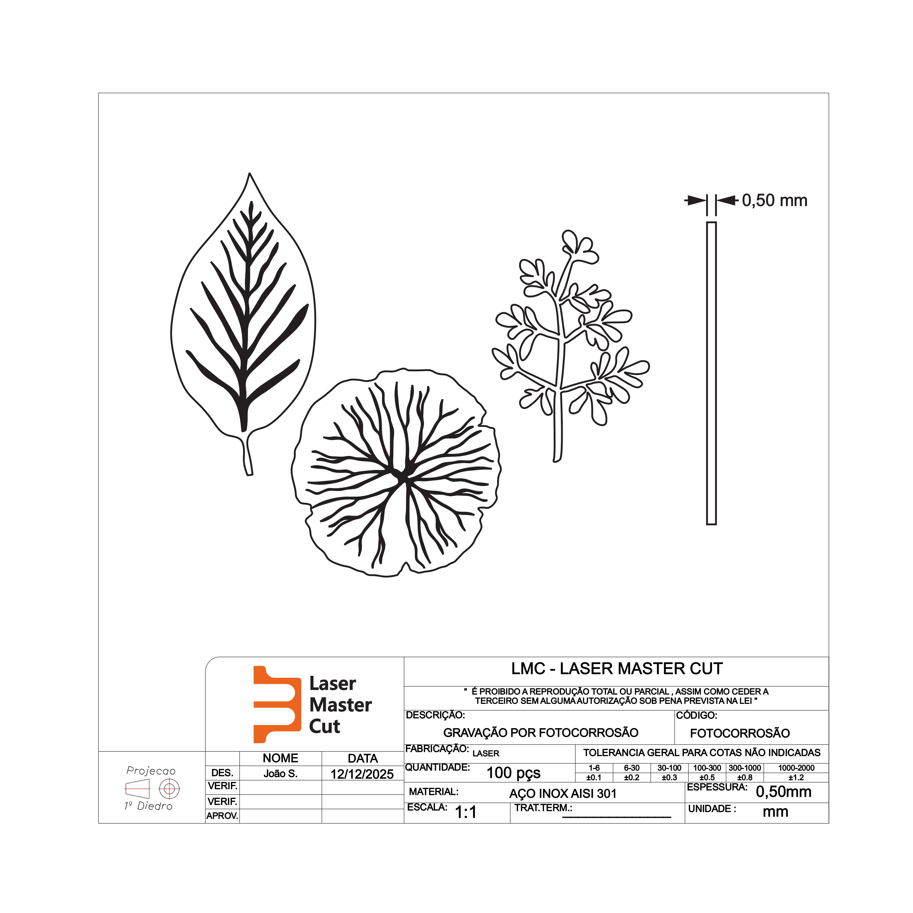 Gravação Química Com Fotocorrosão