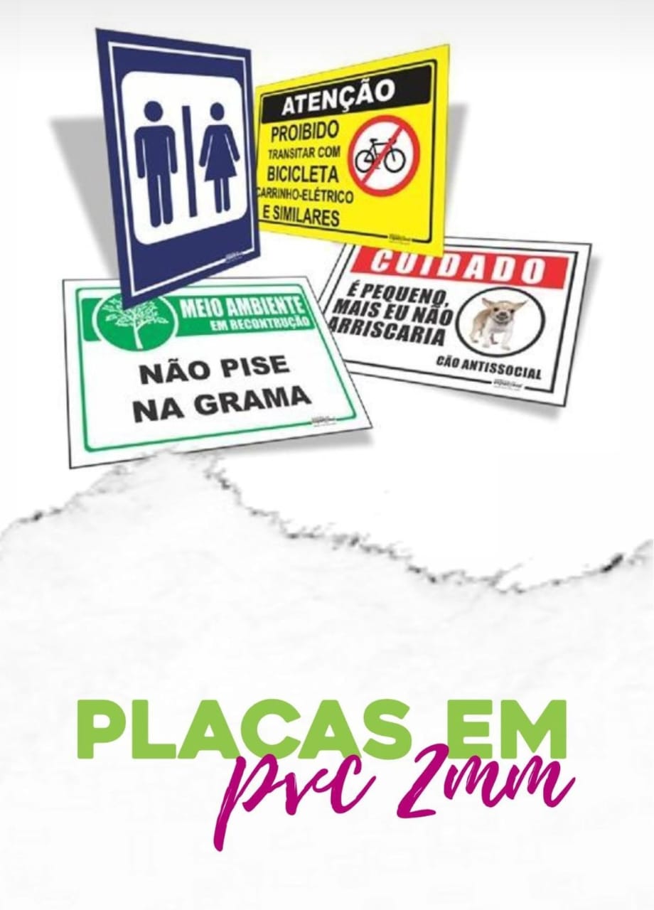 Placa Pvc Para Sinalização Interna