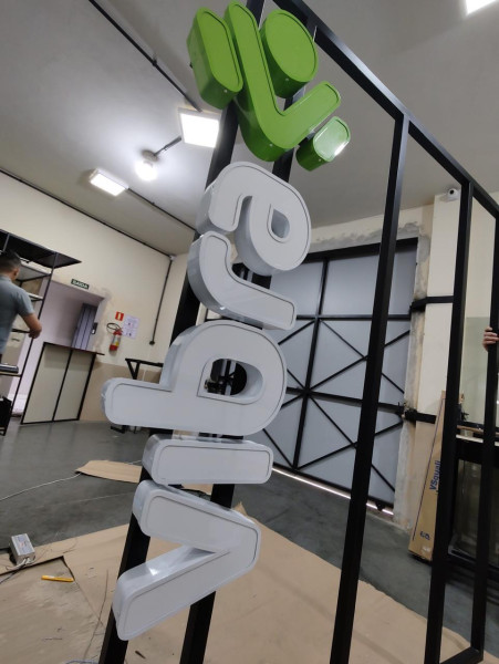 Letras Caixa Em Chapa Galvanizada