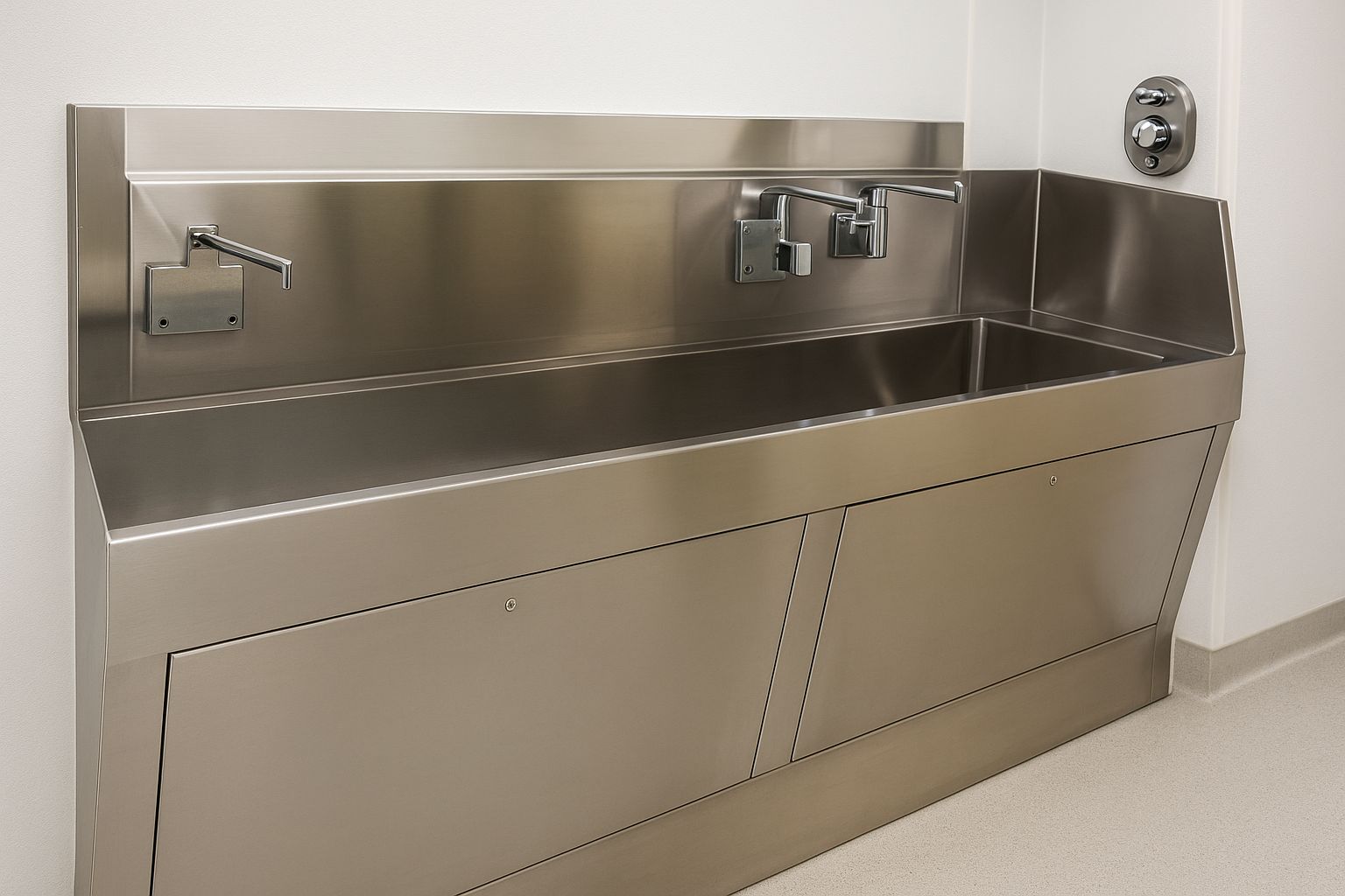 Lavatório Em Aço Inox Para Hospitais