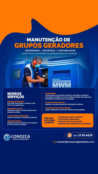 Manutenção de geradores