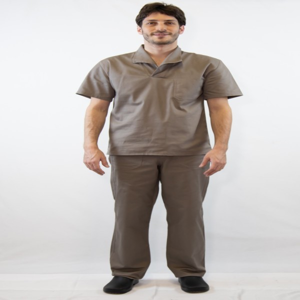 Calça Brim Cinza Masculina