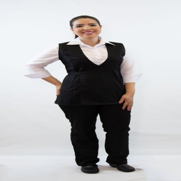 Uniforme De Calça E Colete Transpassado