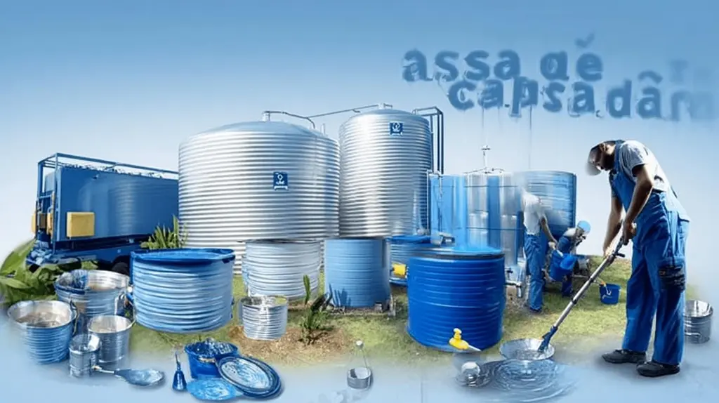 Serviço de limpeza de caixa d'água industrial