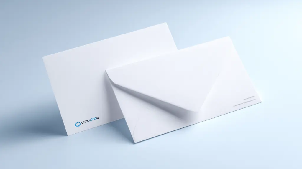 Envelope impresso transparente