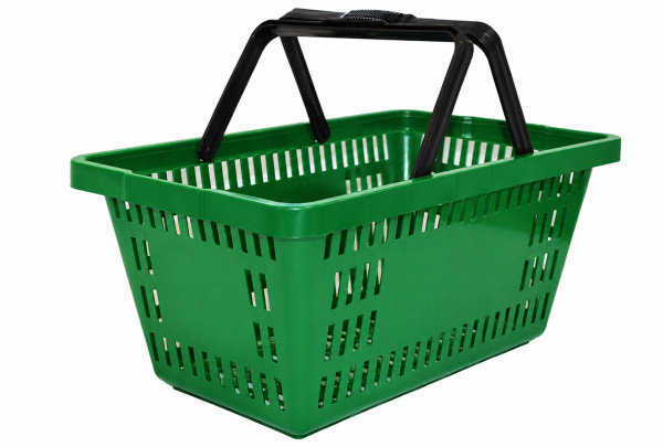 cesto de compras verde
