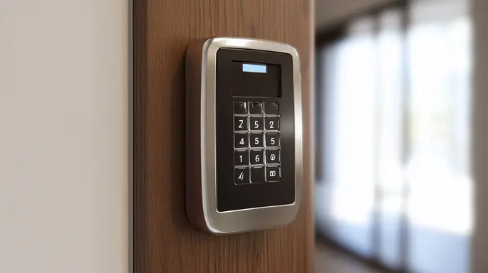 Fechadura digital porta residencial