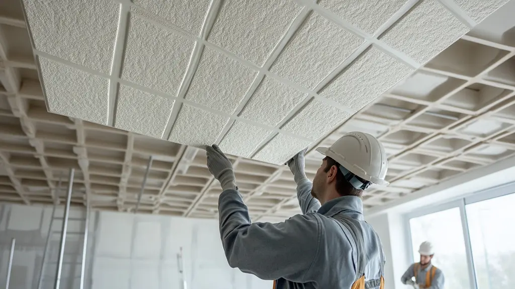 Forro modular de fibra mineral