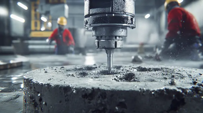 Furo em concreto