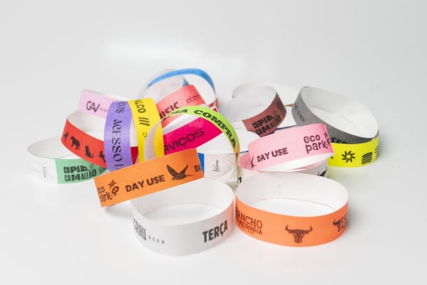 Pulseira De Identificação Pulseirinha De Papel Com Escrita