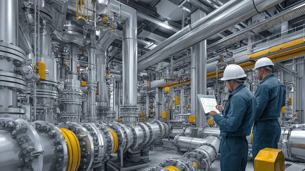 Instalação de automação hidráulica industrial