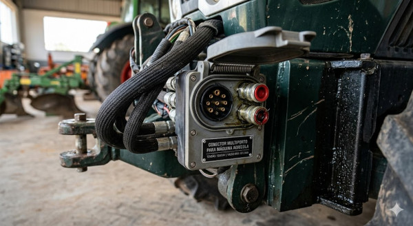 Conector para máquina agrícola