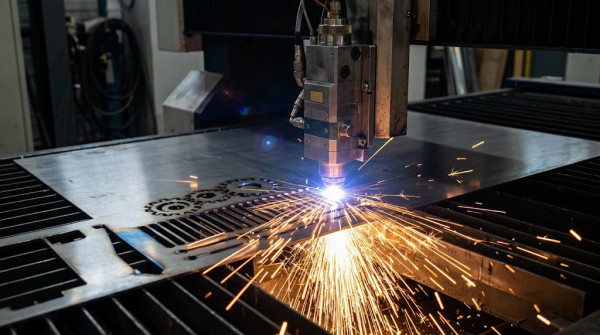 Corte a laser em chapa de aço inox
