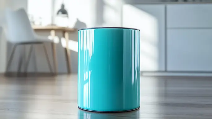 Lixeira de inox vermelha