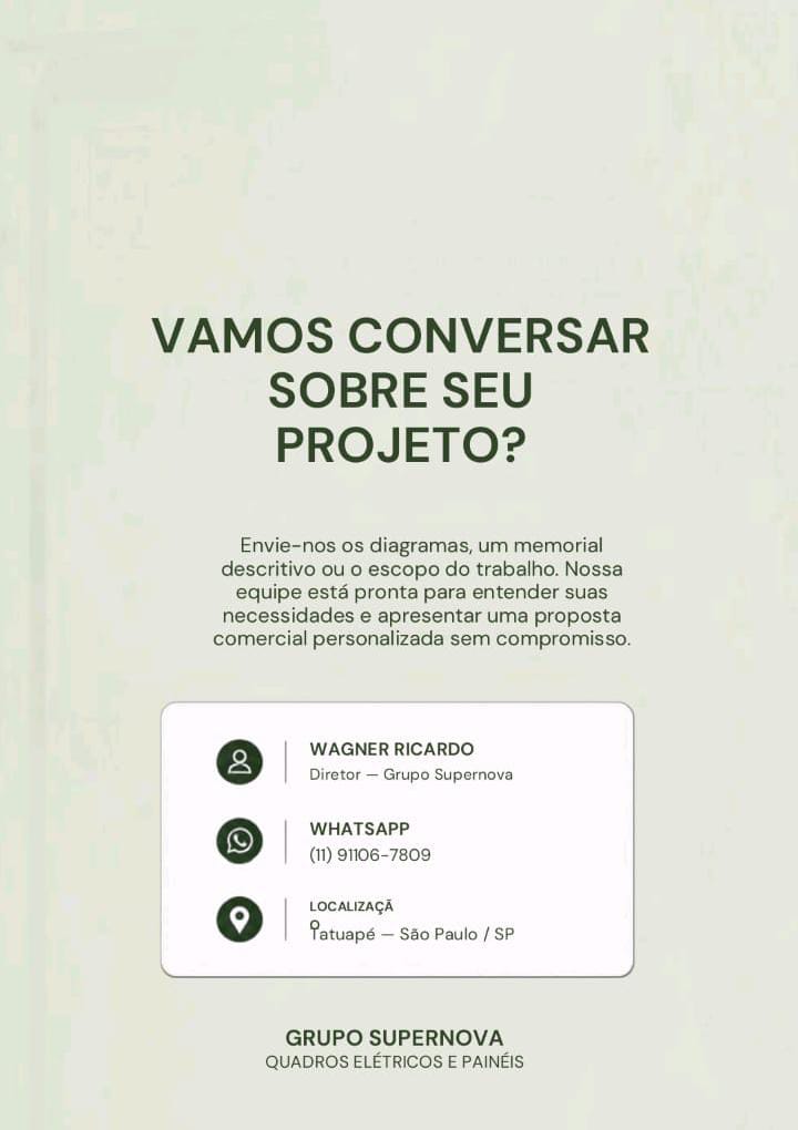 GRUPO SUPERNOVA QUADROS ELÉTRICOS
