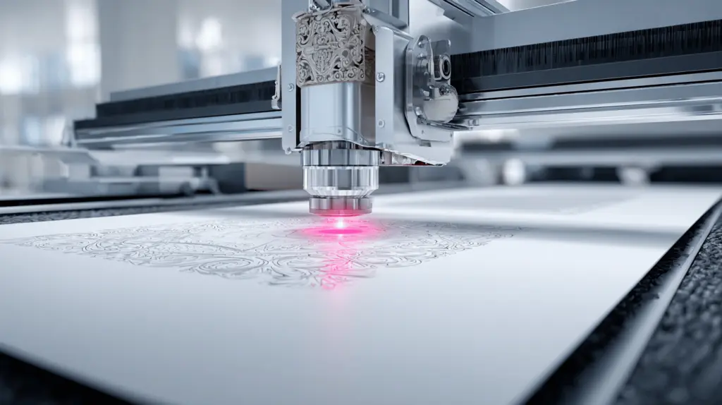 Máquina de gravação á laser em alumínio