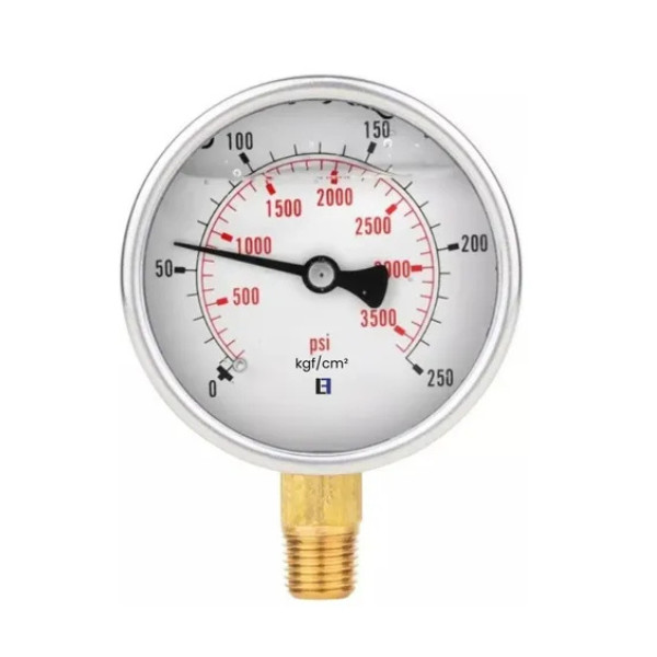 Manômetro De Pressão Inox Vertical