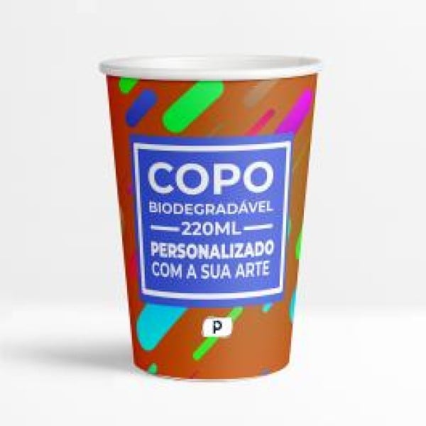 Copo de papel biodegradável personalizado SP