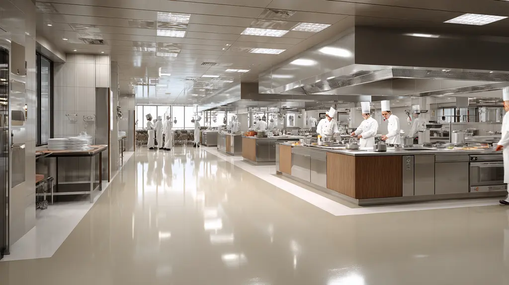 Piso para cozinha industrial antiderrapante