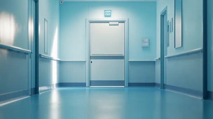 Porta com visor para hospital