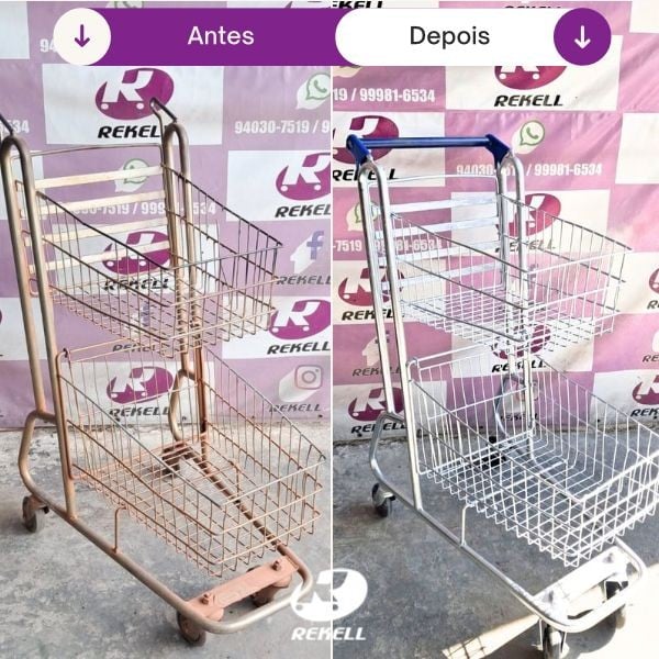 Carrinho de supermercado reformado