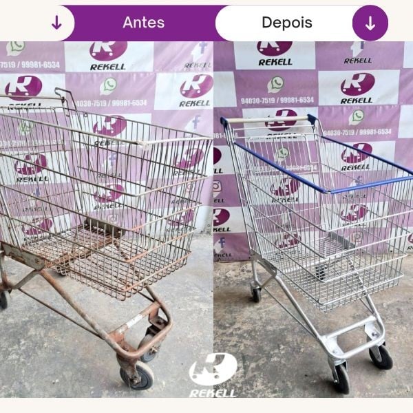 Carrinho de supermercado usado