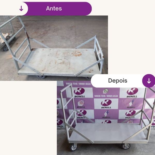 Carrinho plataforma para supermercado