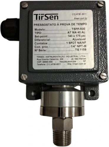 Pressostato À Prova De Tempo Para Baixa Pressão
