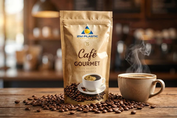 Embalagem stand up para café