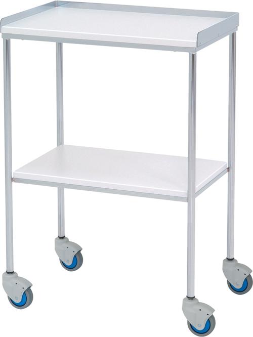 mesa para autoclave com rodinhas e prateleira