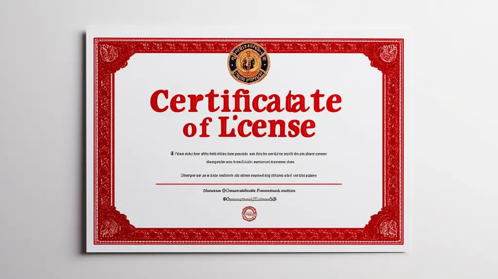 Certificado De Licença Do Corpo De Bombeiros