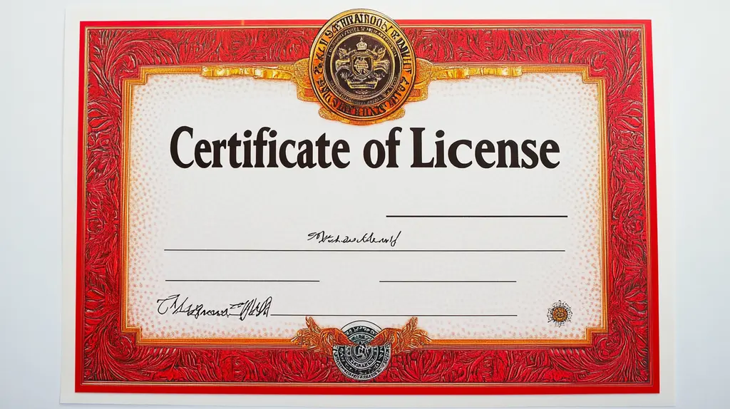 Certificado De Licença Do Corpo De Bombeiros 03